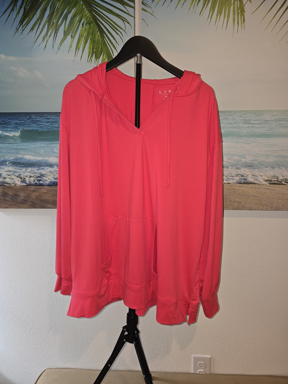 Lane Bryant LIVI Dark Pink Hoodie  14/16